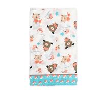 Ti TIN | Muselina Fabricada en Bambú Anti-Ácaros Natural | Gasa Suave para Bebé con Estampado de Casitas | Se Puede Usar como Arrullo o Sábana | 120 x 120 cm