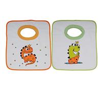 Ti TIN | Pack 2 Baberos Estampados con Badana Impermeable para Bebés de Más de 1 año | Cuello de Goma Elástica | Babero de Rizo con Toalla Forrado con Plásticos Transpirables