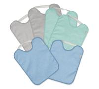Ti TIN Pack 5+1 Baberos Bebé Absorbentes y Transpirables - A partir 12 Meses - Ideal Guardería con Goma Elástica - Rizo de Algodón Suave y Fácil Limpieza