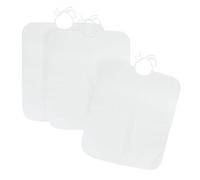 Ti TIN Pack de 3 Babero Adulto con Cintas - Rizo Blanco Absorbente y Transpirable - 50x60 cm, Lavables y Duraderos