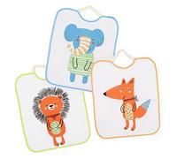 Ti TIN | Pack de 3 Baberos Surtidos Impermeables para Niño con Cierre con Goma 100% Microfibra Poliéster | Para Bebés de Más de 1 Año | 31x37cm