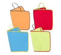 Ti TIN | Pack de 4 Toallas de Guardería Rizo Toalla 90% Algodón 10% Poliéster | 40x70 cm | Colores Azul y Naranja