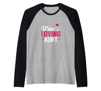Tía Amante del Vino Camiseta Manga Raglan