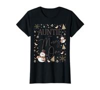 Tía de la Feliz Una Navidad Muñeco de Nieve Fiesta de Jollificación Camiseta