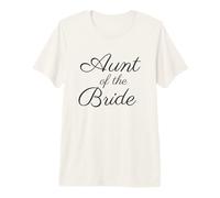 Tía de la Novia, Boda & Novia, Fuente Script Gris Oscuro Camiseta Premium