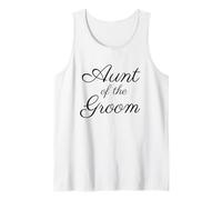 Tía del Novio, Boda y Novia, Fuente de Escritura Negra Camiseta sin Mangas