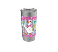 Tía Goose On the Loose, nueva tía TiTi Preppy Stripe Vaso térmico de acero inoxidable de doble pared