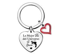 Tía Llaveros Anillos Mujer Tía Llavero Día Madres Regalo Cumpleaños Tía Apreciar Mejor Tía del universo Recuerdo Sobrina Sobrino Acción Gracias Navidad Familias Amor Presenta Lindo Diseño Ballena