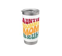 Tía Mamá Mamá Bruh Retro Divertido Vaso térmico de acero inoxidable de doble pared