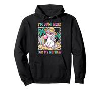 Tía Solo Estoy Aquí por Mi Sobrino Unicornio Sudadera con Capucha