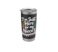 Tía Tío Estoy Aquí Para Mi Sobrina Vaso térmico de acero inoxidable de doble pared