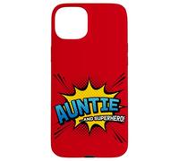 Tía y superhéroe - Estilo de cómic Carcasa para iPhone 15 Plus