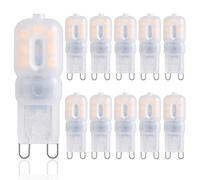 TIAFELNGLY Bombilla LED G9, regulable, luz blanca cálida, G9, 2,5 W-3 W, repuesto para bombilla halógena de 25 W-35 W, ángulo de 360 grados AC220 V, bombilla LED [10 unidades]