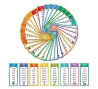 Tiajingzi Juego de 60 tarjetas de aprendizaje con palabras comunes, para aprender a leer y escribir en ambos lados, para niños, niñas,