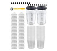 Tiajingzi Vasos medidores de pintura, tazas medidoras de mezcla de pintura de 6 onzas, 165 ml, recipiente transparente compacto con medición precisa para manualidades, renovación, reparación de