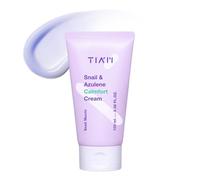 TIA'M Snail & Azulene Calmfort Cream 100 ml - Crema facial calmante con baba de caracol y azulene para pieles sensibles, hidratante y fortalecedor de barrera cutánea