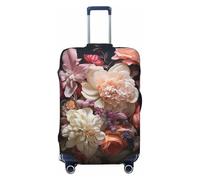 Tianbamxgdp Beautiful Flowers 1 - Funda protectora de equipaje de viaje lavable para maleta de 18 a 32 pulgadas, Black, S