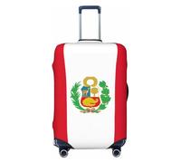 Tianbamxgdp Funda protectora lavable para equipaje de viaje con diseño de bandera de Perú, se adapta a fundas de 45,7 a 81,3 cm, Negro, X-Large