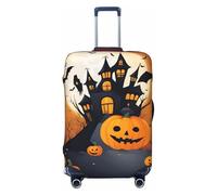 Tianbamxgdp Happy-halloween-vector 1 - Funda protectora de equipaje de viaje lavable para maleta de 18 a 32 pulgadas, Black, M