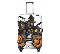 Tianbamxgdp Happy-halloween-vector - Funda protectora lavable para equipaje de viaje, compatible con fundas de 45,7 a 81,3 cm, Black, M
