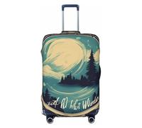 Tianbamxgdp Not All Who Wander Are Lost 1 - Funda protectora de equipaje de viaje lavable para maleta de 18 a 32 pulgadas, Black, XL