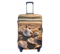 Tianbamxgdp Seashell Landscape On The Beach - Funda protectora lavable para equipaje de viaje, compatible con fundas de 45,7 a 81,3 cm, Negro, Small