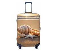 Tianbamxgdp Seashell Landscape On The Beach - Funda protectora lavable para equipaje de viaje, compatible con fundas de 45,7 a 81,3 cm, Negro, Large