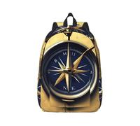 Tianbaozdp Law of the Compass - Mochila de lona con estampado de navegación, casual, mochila para laptop, para mujeres y hombres, bolsa de viaje, Black, S, Casual