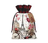 Tianbaozdp Love Paris Tower - Bolsa reutilizable con cordón para guardar dulces, bodas, regalos y almacenamiento