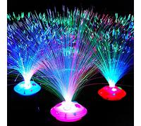 Tianbi Lámpara de fibra óptica que cambia de color, lámpara LED colorida de fibra óptica para decoración de sala de estar, baño, bar, boda, cumpleaños