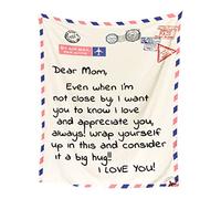 Tianbi Manta de forro polar para mi mamá y papá, Día de la Madre, Día del Padre, Manta de cama con estampado de letras, Manta de franela suave para cama, sofá, sala de estar