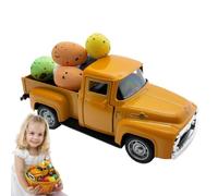 tiancaiyi Camión de Pascua, camioneta de Pascua | Juguetes de Coche Naves con Huevos | Modelo de Camiones agrícolas de Metal Vintage, decoración de la Bandeja de Mesa de la Granja para la Cocina del