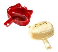 tiancaiyi Juego de escurridor y colador de cocina,Forma de gato lindo de doble capa,Juego de Bol y Cesto Escurridor | para Hogar y Restaurante, Tomates Uvas Lechugas Fresas
