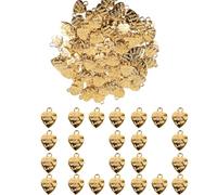 TIANCEWAN 100pcs Breloques de Corazón, Colgante Corazón Oro para Fabricación de Bijoux, Pendiente de Corazó para Collar Acero Inoxidable Mujer, Accesorios Manuales.