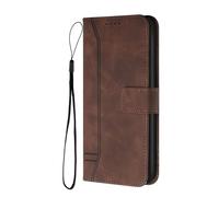 TIANCI Funda para TCL 605 4G, Carcasa de Cuero de PU de Vintage, [Muñequera], Estampado en Forma de Corazón Fundas para TCL 605 4G Funda