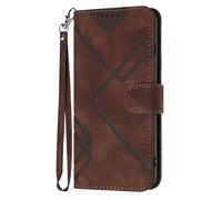 TIANCI para ZTE Blade A72 5G Funda, PU Cuero Patrón de Línea ZTE Blade A72 5G Case