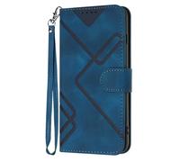 TIANCI para ZTE Blade V50 Design 5G Funda, PU Cuero Patrón de Línea ZTE Blade V50 Design 5G Case