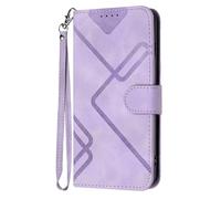 TIANCI para ZTE Blade V50 Design 5G Funda, PU Cuero Patrón de Línea ZTE Blade V50 Design 5G Case