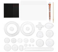 TIANCONGYUN 28 Spiral Designer, Creative Spirale Spielzeug Mandala Schablone mit Kratzbilder und Stiften, Multifunktionales Spirograph Kinder ab 8, Malschablonen Kinder Deluxe Kit