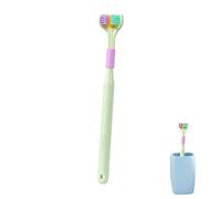 Tiandeng Cepillo de Dientes de 3 Caras, Cepillo de Dientes de Viaje de cerdas Suaves para niños, Cepillo de Dientes Triple Macaron Ideal para Adultos y niños autistas y con Necesidades Especiales