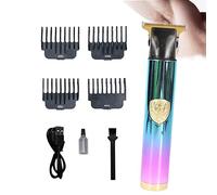 Tiandeng Cortapelos eléctrico T9 - Cortapelos Profesional T9 para Hombre con Hoja en T,Kit de Aseo Recargable con 4 peines guía Cortapelos, afeitadora y Peluquero