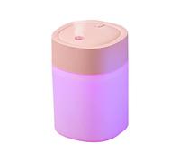 Tiandeng Mini humidificador portátil | Humidificador de Escritorio Personal USB pequeño para Dormitorio - Humidificadores portátiles con Luces LED de Colores, Fuente de alimentación USB, Blanco/Rosa