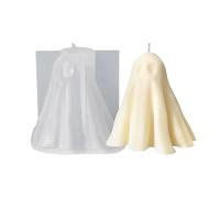 Tianeri Molde de vela fantasma - Molde de vela fantasma de Halloween - Moldes de decoración de formas de silicona, de arte, moldes para hacer