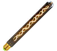 Tianfan 300mm φ32mm Bombillas LED de tubo largo vintage de 300mm φ32mm, bombilla Edison 2000Kelvin súper amarilla cálida de 4W regulable 220-240V, bombilla decorativa especial de cristal gris ahumado