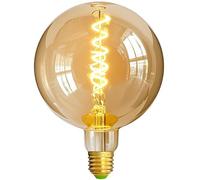 TIANFAN Bombilla decorativa de filamento en espiral dimable Big Globe G150 LED 4W 2000Kelvin Súper Amarillo Cálido 220-240V E27 (Basic)