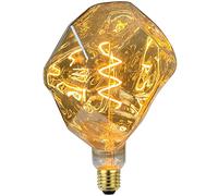 TIANFAN Bombilla Led Bombilla Vintage 4W Regulable Poliedro φ150mm Bombilla Led Grande Bombilla Edison Decorativa 220V E27 Golden