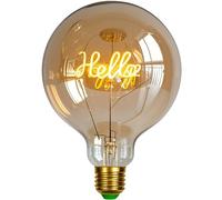 TIANFAN Bombilla Led Bombilla Vintage Filamento Led Bombilla Alfabeto G125 Hello Bombilla Lámpara de Mesa 4W Regulable 220V E27 2000K Blanco Cálido Super