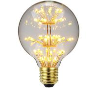 TIANFAN Bombilla Led Vintage RGB Fuegos Artificiales Edison Bombilla 3W 220/240V E27 Decorativa (G80)