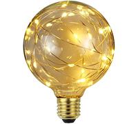TIANFAN Bombilla Led Vintage RGB Fuegos Artificiales Edison Bombilla G95 3W 220/240V E27 Decorativa (Estrella centellante)