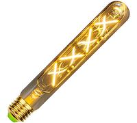 TIANFAN Bombilla LED Vintage Tubo de Ensayo T28 4W Zigzag Filamento LED 185mm Regulable 220/240V E27 Edison Decorativa Dorada